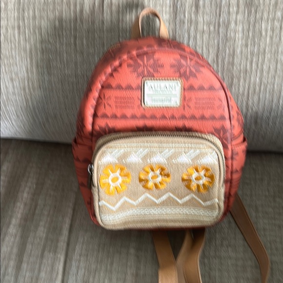 Disney’s resort and spa Alusni Loungefly orange  and Tan Backpack with Floral main image 12